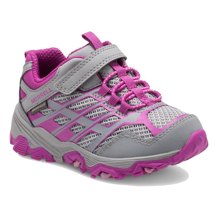 Basket Merrell Moab FST Low A/C Waterproof Jr. Grise/Rose Enfant | I.J.XEJU